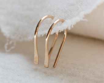 12mm gold filled hammered texture horseshoe earrings, horseshoe shaped earrings, sterling silver horseshoe earrings, bulk wholesale, E08
