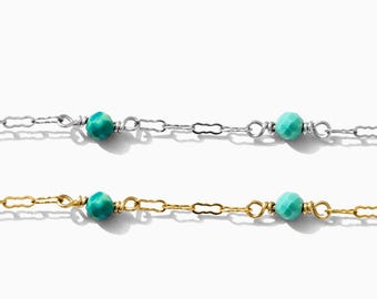 Genuine Turquoise Gold Filled 1.45mm Krinkle Chain, 14k gold filled, sterling silver, permanent jewelry chain, wholesale chain, S76, G76