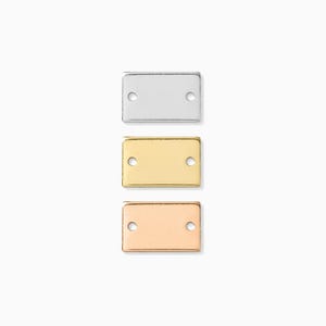 10x6.4mm mini bar connector, gold filled, sterling silver, rose gold filled, .75x.20&quot;, 20 gauge, stamping blank, engraving blank, B24