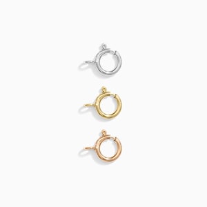 Chapado en oro de 14 k, plata esterlina, oro rosa, cierres de resorte, 5,5 mm, venta al por mayor, suministros de joyería, F3