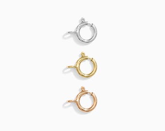 5 pack, 14k gold filled, sterling silver, rose gold, spring clasps, 5.5mm, bulk wholesale, jewelry supplies, F3