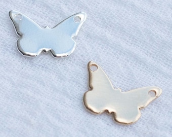 Butterfly connector, gold filled, sterling silver, rose gold filled, necklace connector, permanent jewelry, bulk wholesale, CH78
