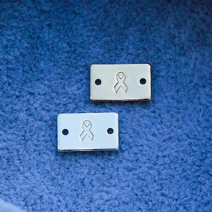 Ribbon mini stamped connector, gold filled, sterling silver, permanent bracelet connector, SCN508