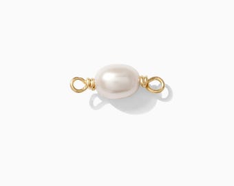 Freshwater Pearl Connector, gold filled pearl connector, connector charm, gold filled wire, wholesale jewelry supplies, CN119