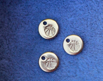 6.3mm Basketball wings charm, gold filled, sterling silver, permanent jewelry charms, gold charms, bulk charms, wholesale charms, CH05