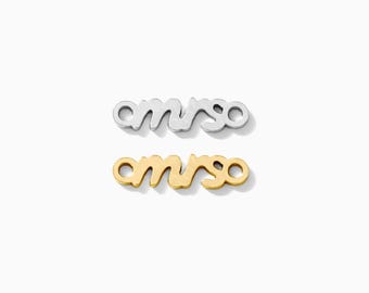 MRS Connector Charm, 9.5mm, sterling silver, 14k gold filled, permanent jewelry connectors, gold connector, silver connector, CN301