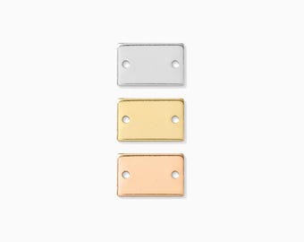 10x6.4mm mini bar connector, gold filled, sterling silver, rose gold filled, .75x.20", 20 gauge, stamping blank, engraving blank, B24