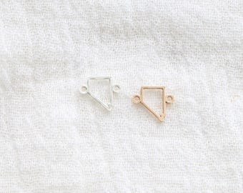 Nevada State Connector Charm, 14k gold filled, sterling silver, permanent jewelry connectors, CN419