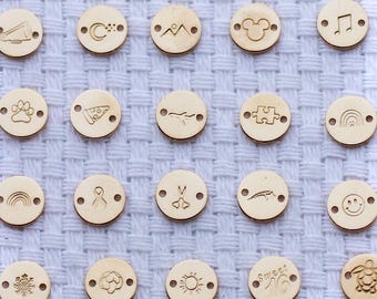 8mm circle connector, gold filled, silver, rose gold filled, permanent jewelry connector, hand stamped connector, custom stamp, SCN509