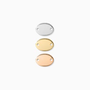 Oval connector blank, gold filled, sterling silver, rose gold filled, bracelet connector, 14k gold filled connectors, silver connector, B37