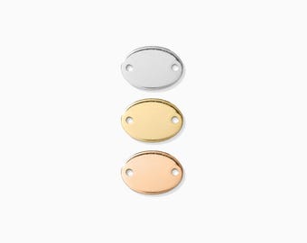 Oval connector blank, gold filled, sterling silver, rose gold filled, bracelet connector, 14k gold filled connectors, silver connector, B37