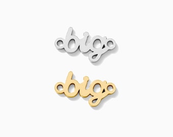 Big gold filled connector, big sis little sis connectors, sorority connectors, permanent jewelry, mother daughter connector charms, CN214