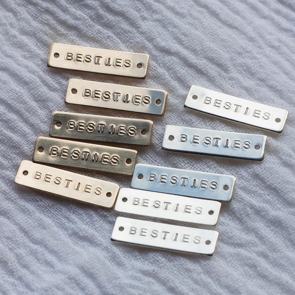 Besties connector, gold filled, rose gold filled, sterling silver, best friend bar connector, bulk permanent jewelry, friendship, CN142