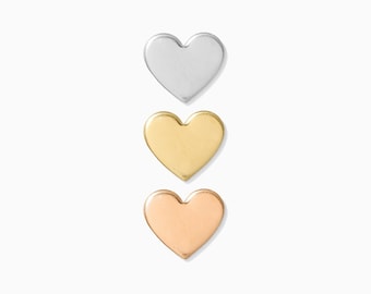 Heart blank, 10x11mm, gold filled, sterling silver, 20 gauge, stamping blank, engraving blank, wholesale blank, bulk blanks, B23