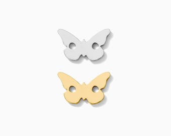 Butterfly connector, gold filled, sterling silver, butterfly bracelet connector, permanent jewelry, bulk wholesale, CN234