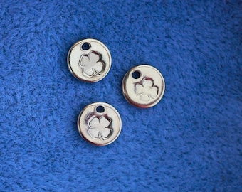 6.3mm Clover charm, gold filled, sterling silver, permanent jewelry charms, bulk gold charms, bulk charms silver, wholesale charms, CH05