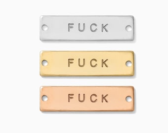 Fuck connector, gold filled, sterling silver, fuck bar connector, fuck connectors bulk wholesale permanent jewelry, fuck charm, CN30