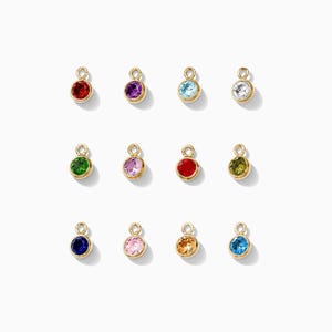 3mm birthstone charm, gold filled, sterling silver, wholesale birthstone charms, bulk birthstone charms, permanent jewelry charms, CH29