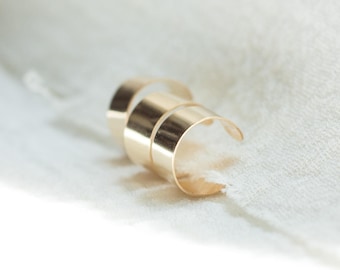 Thick cuff earring, 11mm, 14k gold filled, thick cuff earring, gold cuff earring, single cuff earring, E29