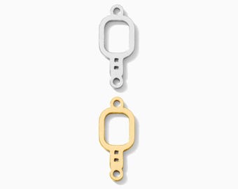 Paddle/Pickle ball connector charm, sterling silver, gold filled, permanent jewelry connectors, CN259