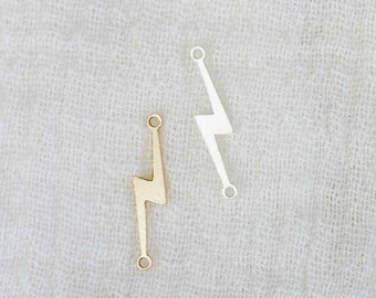 Bliksemschicht goud gevulde connector charme, bliksemschicht sterling zilveren connector, permanente sieraden connectoren, CN193