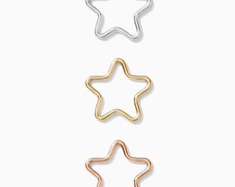 11mm star connector, 14k gold filled, sterling silver, 14k rose gold filled, permanent jewelry supplies, bulk wholesale connector, CN20