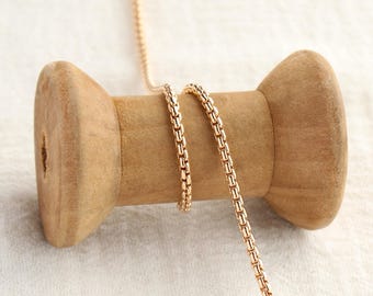 1.8mm round venetian rolo chain, 14kgold filled, permanent jewelry chain, G219