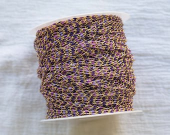 Lavender purple enamel chain, purple colored chain, footage chain, unfinished chain, chain by the foot, permanent jewelry chain, GP122