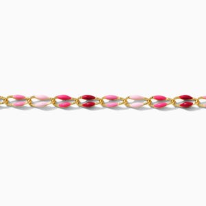 Pink multi color enamel chain, GP112