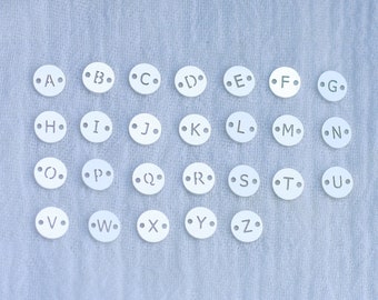 Sterling Silver Letter Connector, initial connectors, letter charms permanent jewelry, jewelry making, wholesale bulk charms, CN196 SILVER