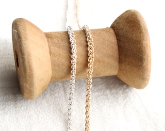 1.9mm rope chain, .925 sterling silver, bulk chain, silver chain, wholesale chain, footage chain, permanent jewelry, S199