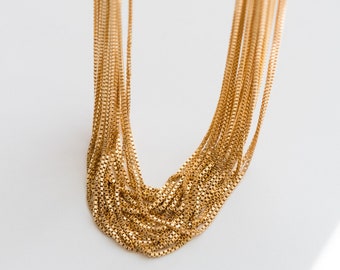 16", 18" or 20" box chain, 14k gold filled, box necklace chain, box chain, wholesale necklace chain, bulk necklace chain, NC02