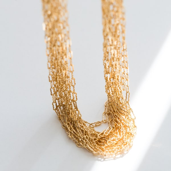 16", 18" or 20" crinkle chain, 14k gold filled, 14k gold filled chain wholesale, 14k gold fill chain bulk, wholesale gold filled chain, NC1