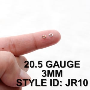 3mm OD 20.5 gauge jump rings, 14k gold filled, sterling silver, jump rings gold filled, permanent jewelry jump rings, JR10