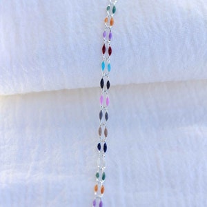Eras with TTPD inspired enamel chain, colored chain, footage chain, unfinished chain, chain by the foot, permanent jewelry bulk, SP113