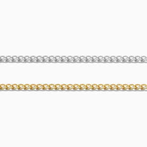 1.2mm curb chain, gold filled, sterling silver, unfinished chain, bulk chain, 14/20 gold filled chain, permanent jewelry chain spool S57 G57