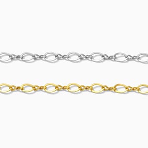 2mm figure 8 chain, 14k gold filled or sterling silver, unfinished chain, bulk chain, footage chain, permanent jewelry, G29 S29