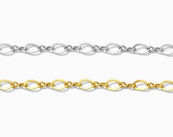 2mm figure 8 chain, 14k gold filled or sterling silver, unfinished chain, bulk chain, footage chain, permanent jewelry, G29 S29