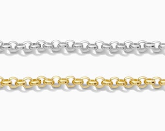 2.1mm rolo chain, gold filled, sterling silver, unfinished chain, bulk chain, rolo chain, permanent jewelry chain spool, S41 G41
