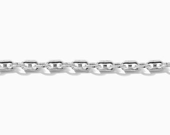 2mm mariner chain, sterling silver, permanent jewelry footage chain, spooled chain, bulk wholesale chain, thin silver chain, S61