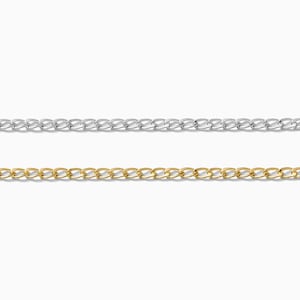 1.3mm curb chain, gold filled, sterling silver, unfinished chain, bulk chain, 14/20 gold filled chain, permanent jewelry chain spool S58 G58