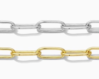 3.8mm paperclip chain, gold filled, sterling silver, unfinished chain, bulk chain, paperclip chain, permanent jewelry chain spool, S49 G49