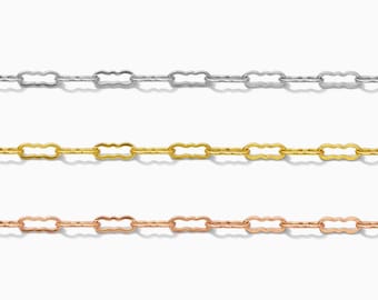 1.4mm krinkle chain, sterling silver, 14k gold filled, 14k rose gold filled, permanent jewelry chain, wholesale chain, S15 G15 R15