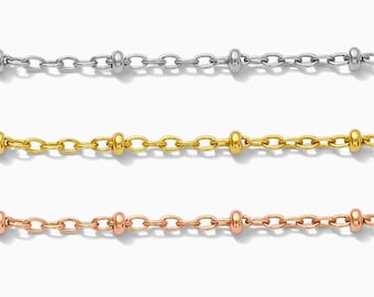 1.4mm satellite chain, gold filled, sterling silver, rose gold filled, permanent jewelry chain, wholesale chain, footage chain, S25 G25 R25