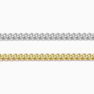 2.2mm curb chain, gold filled, sterling silver, unfinished chain, bulk chain, 14/20 gold filled chain, permanent jewelry chain spool S55 G55