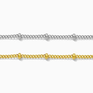 1.2mm satellite chain, gold filled, sterling silver, permanent jewelry chain, bulk chain, wholesale chain, footage chain, S5 G5