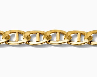 5.3mm mariner chain, 14k gold filled, spooled chain, unfinished chain, permanent jewelry chain, footage chain, bulk wholesale chain, G67