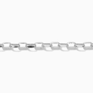 May include: A silver chain necklace with a delicate, box chain design.