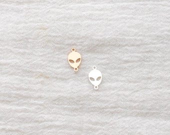 Alien Connector Charm, 5.94mm, sterling silver, 14k gold filled, permanent jewelry, bulk connector, wholesale connector, CN379