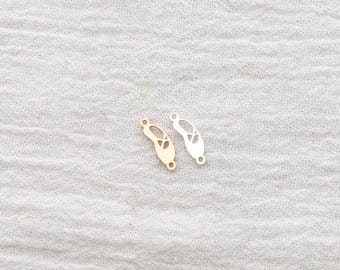 Ballet Slipper Connector Charm, 3.79mm, sterling silver, 14k gold filled, permanent jewelry, bulk connector, wholesale connector, CN380